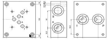 NG10 Montageplader, stål , 350 bar