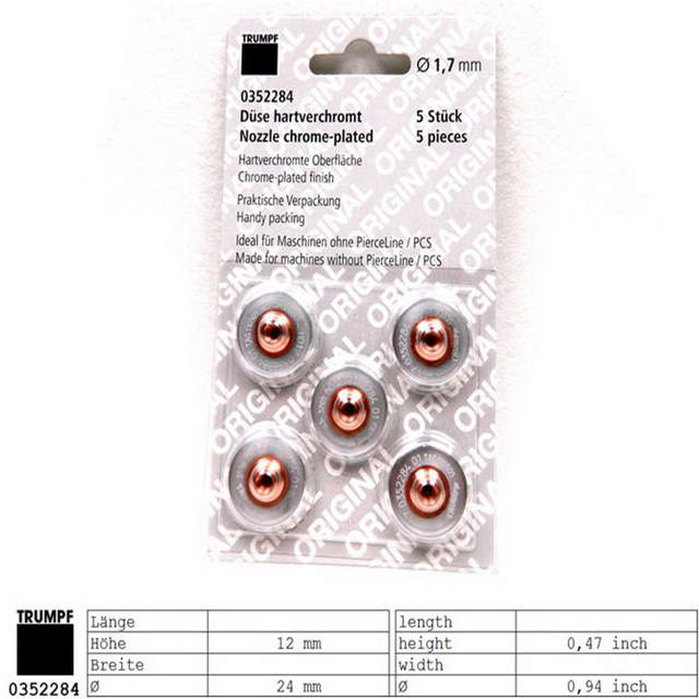 Düse ECE Verchromt D1,7
