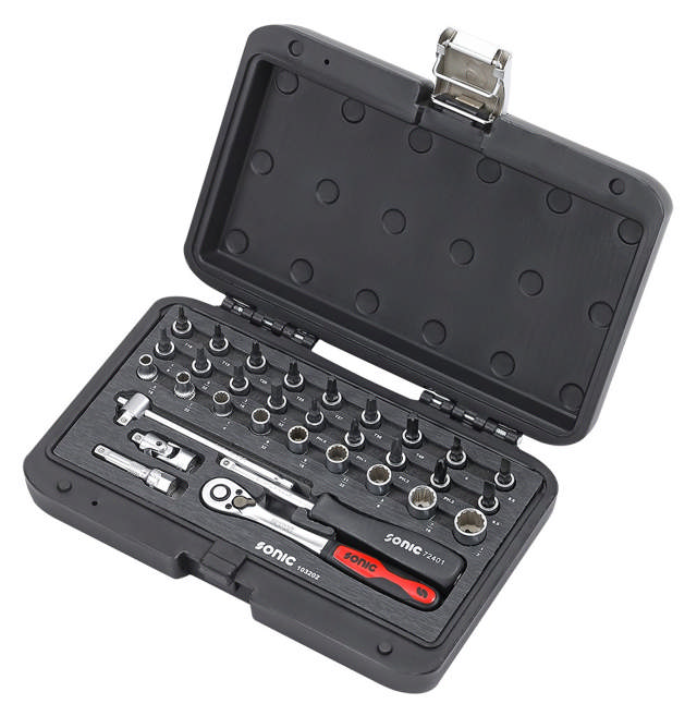 Combination set 1/4'', 32pcs BMCS (SAE)