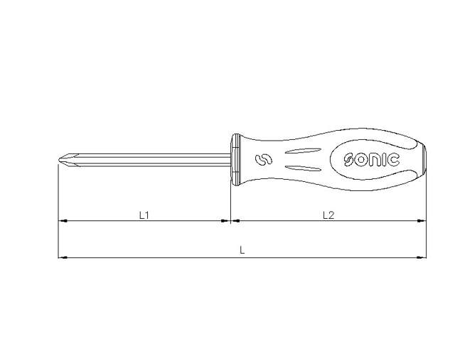 Hammer go-through Screwdriver, PH.2 (S)