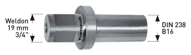 Karnasch adapter weldon 19 mm B16 til Borepatron