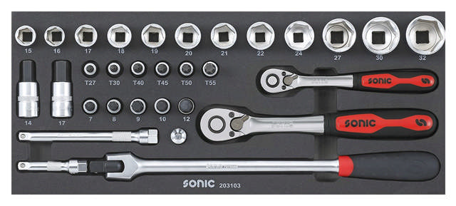 Combination set 3/8'' for toolbox 4730414, 31-pcs (Motorcycle)