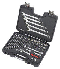 Socket and wrench set 3/8'', 37pcs BMCS
