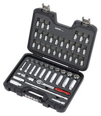 Socket & bitsocket set 3/8'' 53pcs BMCS (SAE)