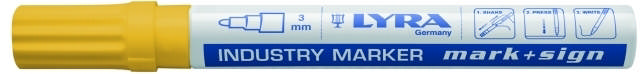 Lyra Industri mærkepen Med kugle GUL