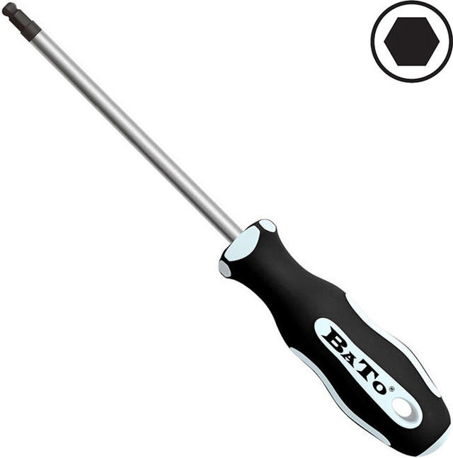 Bato skruetrækker 5,0x100mm 6-kantet m/kugle