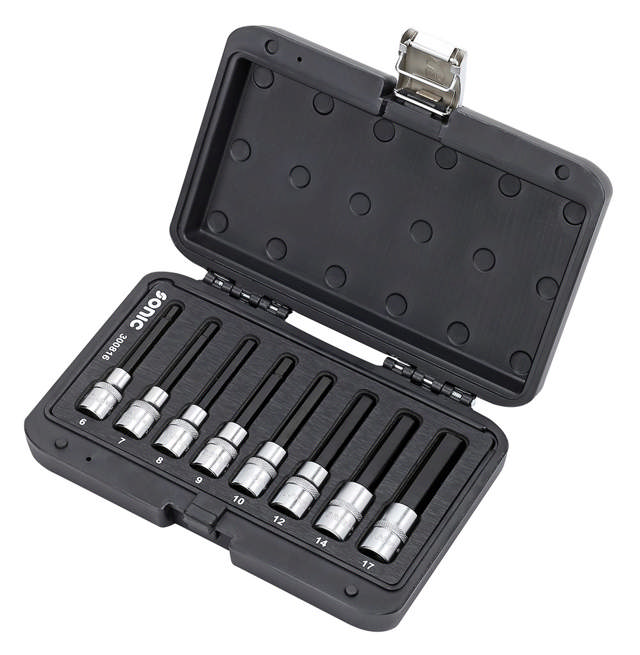 Bit socket hex set 1/2'', 8pcs BMCS