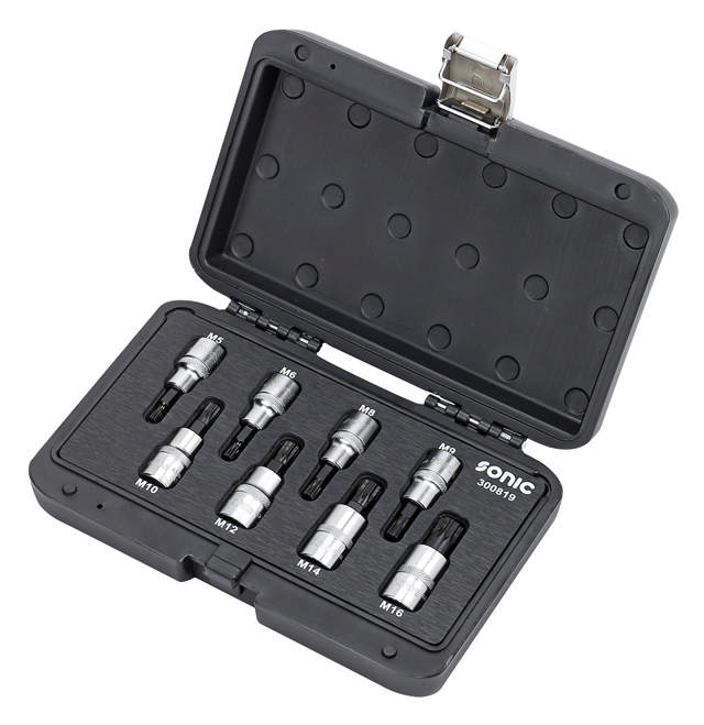 Bit socket spline set 1/2'', 8pcs BMCS