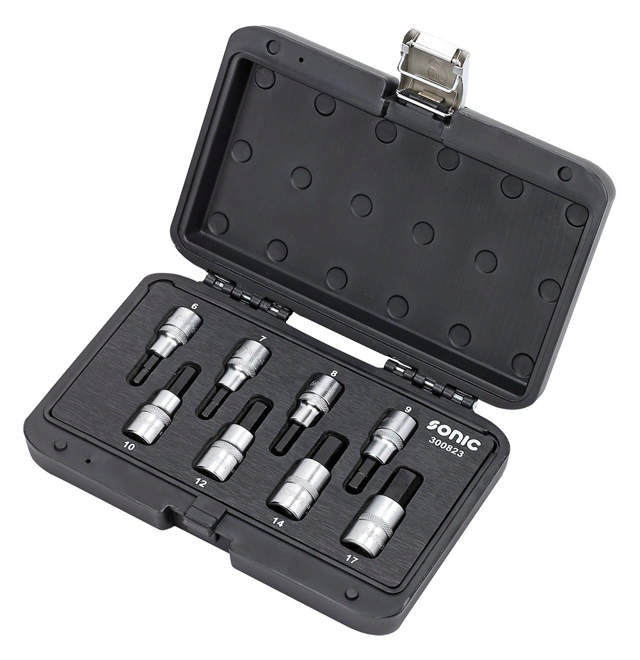 Bit socket hex set 1/2'', 8pcs BMCS