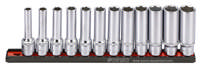 Deep socket set on rail 1/2'', 12pcs