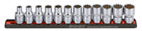 Socket 1/2'', 12 pt. set on rail 12pt.cs