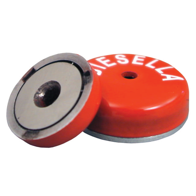 Diesella lav Potmagnet Ø38x10,5mm 13,0kg 550gr. Restsalg