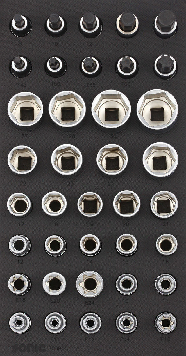 Bit socket set 1/2'', SFS 1/3 38-pcs