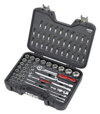 Socket set 1/4'' & 1/2'', 76pcs BMCS