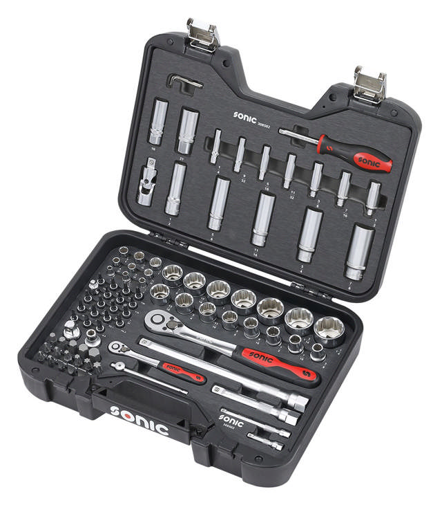 1/4'' & 1/2'' Socketset, 85pcs BMCS (SAE)