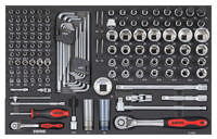 Bit socket set 1/4'' & 1/2'', SFS 138-pcs