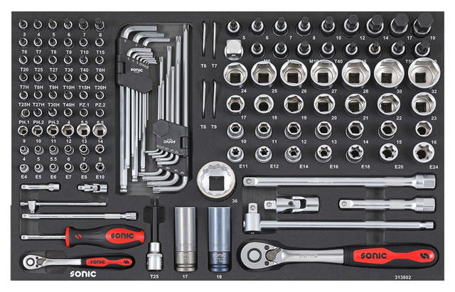 Bit socket set 1/4'' & 1/2'', SFS 138-pcs