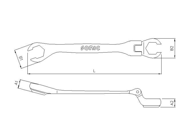 Flexible flare nut wrench 11