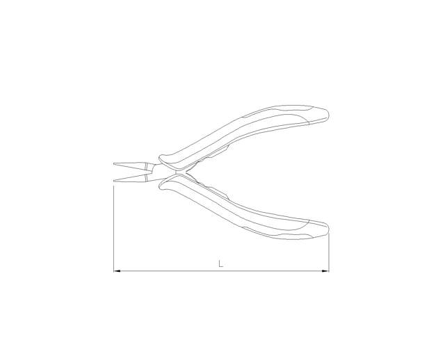 Flat nose pliers ESD 115mmL