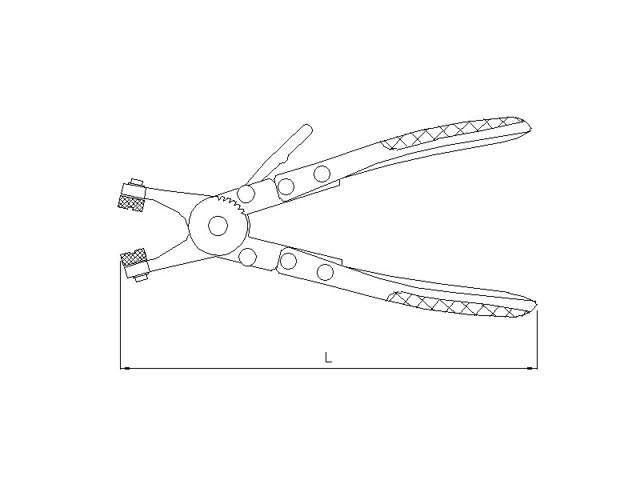 Flat band hose clamp pliers