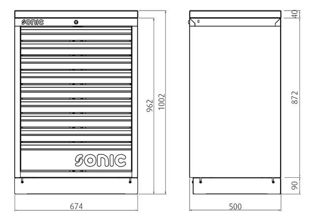 MSS 674mm cabinet without worktop