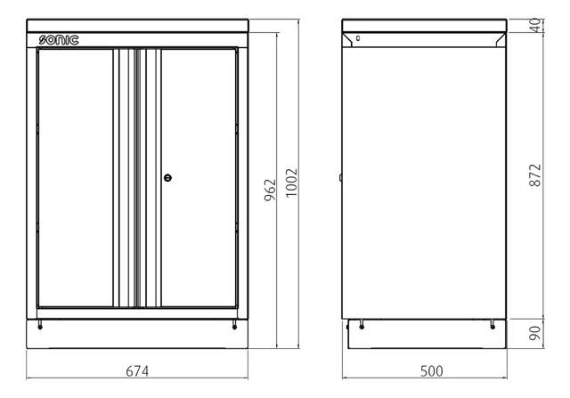 MSS 674mm closet without worktop