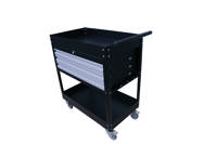 Service cart 3 drawers black