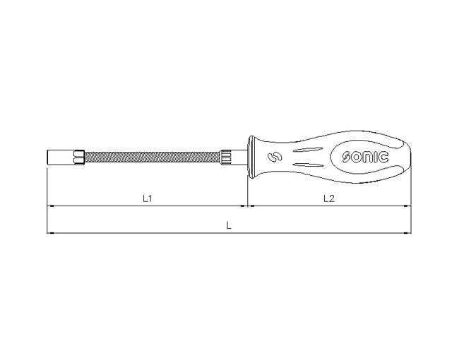 Flexible Socket screwdriver, Hex 7mm (hose clamp)