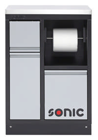 MSS 674mm cabinet with recycle bin & paper roll holder without topblade