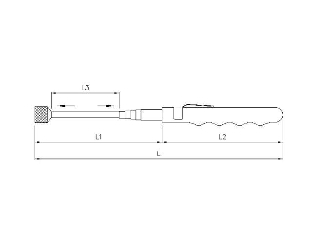 Extendable magnet pick-up 2.8Kg