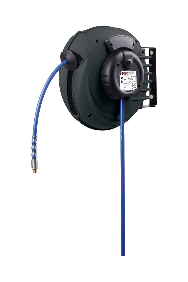 Air hose reel 12 meter, Ø8mm,Max. 15 Bar