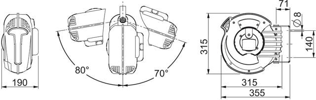 Air hose reel 12 meter, Ø8mm,Max. 15 Bar
