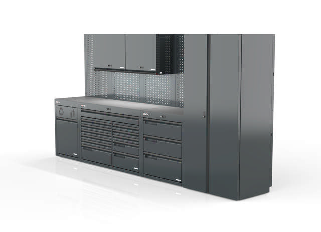 MSS+ composite worktop full height setup