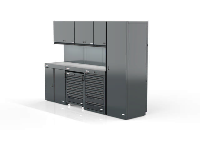 MSS+ composite worktop full height setup