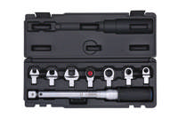 Torque wrench set exchangeble head 9x12 ring+open 4-20N 8-pc