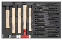 Chisel & hammer set, SFS 20-pcs (ICON)