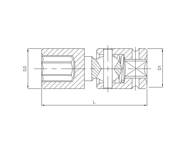 1/2'' Impact cardan socket 19