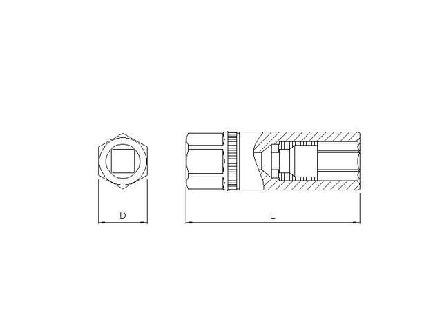 Spark plug 3/8'' clip socket 18mm