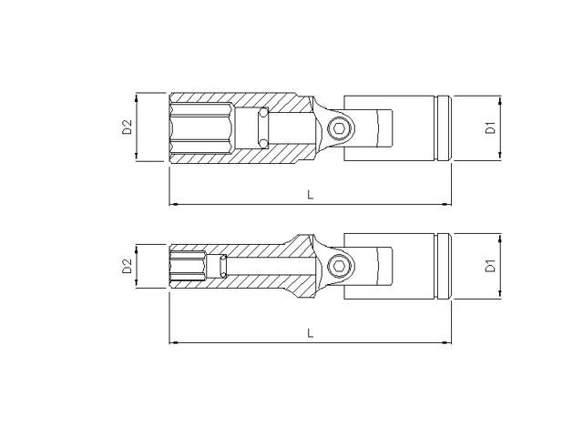Glow plug socket 3/8'', 72L 9mm