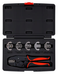 Crimping plier set with exchangeable heads 7-pcs.