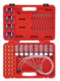 Common rail flow meter set for 8 cylinders