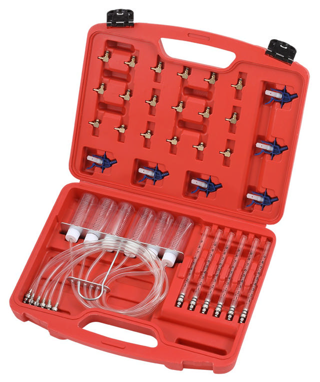 Common rail flow meter set for 6 cylinders