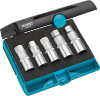 HAZET Stud extractor set 844/5 ∙ Square, hollow 12.5 mm (1/2 inch) ∙ Number of tools: 5