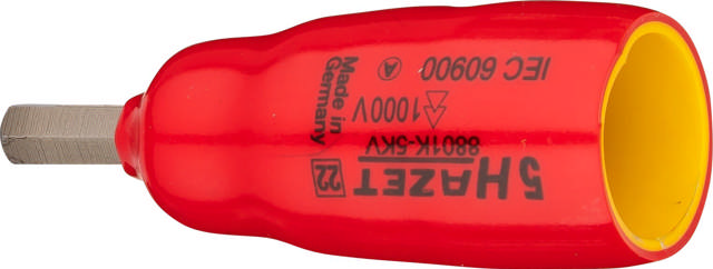 HAZET Screwdriver socket 8801K-5KV ∙ Square, hollow 10 mm (3/8 inch) ∙ Inside hexagon profile ∙ 5 mm