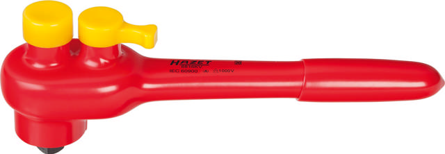 HAZET Reversible ratchet ∙ with protective insulation 8816KV ∙ Square, solid 10 mm (3/8 inch)