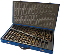 PTG Borsortiment 1-13x0,5mm inkl. 3,3-4,2-6,8-10,2mm HSSCo 145 dele i metalkassette Tilbud