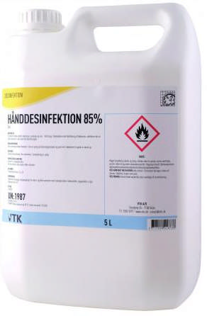 Håndsprit 85% Gel 5 Liter uden pumpe	Restsalg