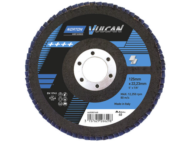 Norton Lamelrondel 125x22 K120 Vulcan R842 Tilbud