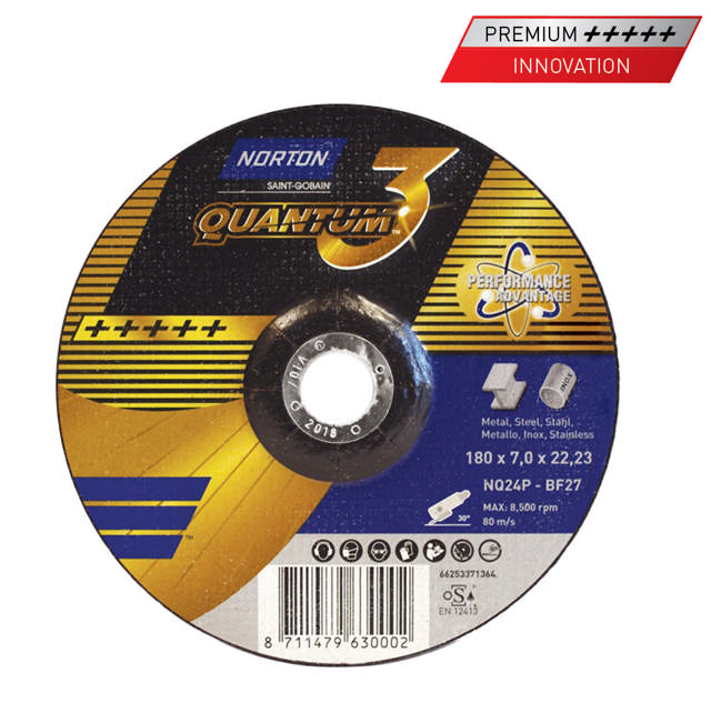 Norton Skrubskive 230x7,0x22,2 Quantum 3 Comfort NQ24P Keramisk