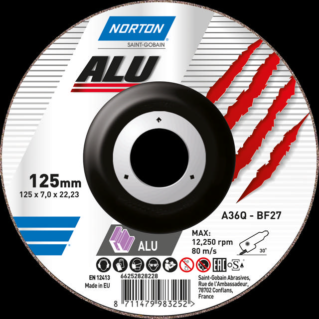 Norton Skrubskive 125x7,0x22,2 NorLine ALU